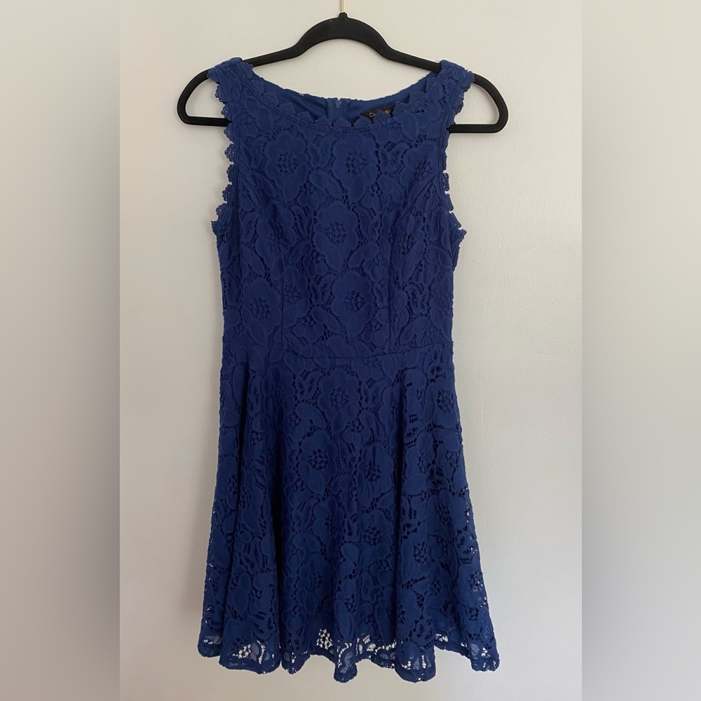Blue Lace Dress, Size 7